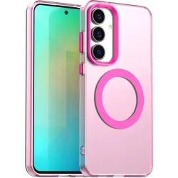 Phonesta HardFrost Back Cover Hülle mit MagSafe für Samsung Galaxy S25 FE - Mattrosa