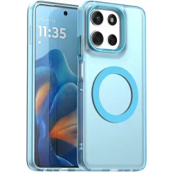 Phonesta HardFrost Back Cover Hülle mit MagSafe für Motorola Moto G56 - Matt Blau