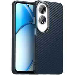Phonesta IMD Carbon Fiber Back Cover Hülle für Oppo A60 - Dunkelblau