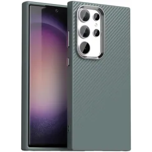 Phonesta IMD Carbon Fiber Back Cover Hülle für Samsung Galaxy S24 Ultra - Grau