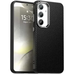Phonesta IMD Carbon Fiber Back Cover Hülle für Samsung Galaxy S25 Plus/S24 Plus - Schwarz