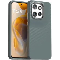Phonesta IMD Carbon Fiber Back Cover Hülle für Motorola Edge 60 Neo/Edge 50 Neo / ThinkPhone 25 - Grau