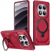 Phonesta IronLock Back Cover Hülle Ring und MagSafe für Xiaomi Redmi Note 14 Pro 4G/5G/14 Pro Plus / Xiaomi Poco X7 - Rot