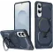 Phonesta IronLock Back Cover Hülle Ring und MagSafe für Samsung Galaxy S25 Edge - Blau