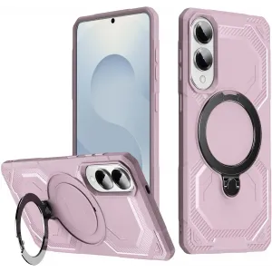 Phonesta IronLock Back Cover Hülle Ring und MagSafe für Samsung Galaxy S25 Edge - Rosa