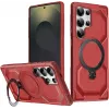 Phonesta IronLock Back Cover Hülle Ring und MagSafe für Samsung Galaxy S25 Ultra - Rot