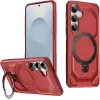 Phonesta IronLock Back Cover Hülle Ring und MagSafe für Samsung Galaxy S25/S24 - Rot