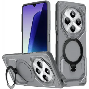 Phonesta IronLock Back Cover Hülle Ring und MagSafe für Xiaomi Redmi 14C / Xiaomi Poco C75 - Grau