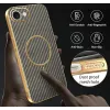 Phonesta Luxury Carbon Fiber Back Cover Hülle mit MagSafe für Apple iPhone 17e/16e - Braun 8