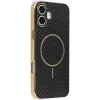 Phonesta Luxury Carbon Fiber Back Cover Hülle mit MagSafe für Apple iPhone 17 - Schwarz 0