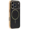 Phonesta Luxury Carbon Fiber Back Cover Hülle mit MagSafe für Apple iPhone 17 Pro - Schwarz 0