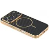 Phonesta Luxury Carbon Fiber Back Cover Hülle mit MagSafe für Apple iPhone 17 Pro - Schwarz 3