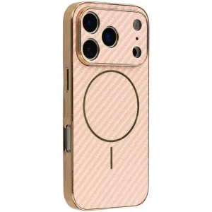 Phonesta Luxury Carbon Fiber Back Cover Hülle mit MagSafe für Apple iPhone 17 Pro Max - Rosa