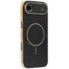 Phonesta Luxury Carbon Fiber Back Cover Hülle mit MagSafe für Apple iPhone Air - Schwarz 0