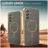 Phonesta Luxury Carbon Fiber Back Cover Hülle mit MagSafe für Samsung Galaxy A17/A26 - Braun 4