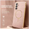 Phonesta Luxury Carbon Fiber Back Cover Hülle mit MagSafe für Samsung Galaxy A17/A26 - Rosa 2