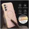 Phonesta Luxury Carbon Fiber Back Cover Hülle mit MagSafe für Samsung Galaxy A17/A26 - Rosa 6