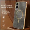 Phonesta Luxury Carbon Fiber Back Cover Hülle mit MagSafe für Samsung Galaxy S25 Edge - Braun 1