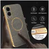 Phonesta Luxury Carbon Fiber Back Cover Hülle mit MagSafe für Samsung Galaxy S25 Edge - Braun 5