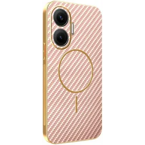 Phonesta Luxury Carbon Fiber Back Cover Hülle mit MagSafe für Xiaomi Poco F7 - Rosa