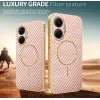 Phonesta Luxury Carbon Fiber Back Cover Hülle mit MagSafe für Xiaomi Poco F7 - Rosa 3