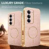 Phonesta Luxury Carbon Fiber Back Cover Hülle mit MagSafe für Xiaomi Redmi 15 - Rosa 4