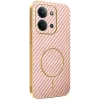 Phonesta Luxury Carbon Fiber Back Cover Hülle mit MagSafe für Xiaomi Redmi 15C / Xiaomi Poco C85 - Rosa 0