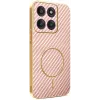 Phonesta Luxury Carbon Fiber Back Cover Hülle mit MagSafe für Motorola Edge 60 Pro - Rosa 0