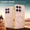 Phonesta Luxury Carbon Fiber Back Cover Hülle mit MagSafe für Motorola Edge 60 Pro - Rosa 4