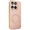 Phonesta Luxury Carbon Fiber Back Cover Hülle mit MagSafe für Motorola Edge 60 / Edge 60 Fusion - Rosa 0