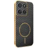 Phonesta Luxury Carbon Fiber Back Cover Hülle mit MagSafe für Motorola Moto G56 - Schwarz