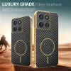 Phonesta Luxury Carbon Fiber Back Cover Hülle mit MagSafe für Motorola Moto G56 - Schwarz 5