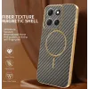 Phonesta Luxury Carbon Fiber Back Cover Hülle mit MagSafe für Motorola Moto G86 - Braun 1