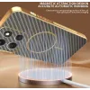 Phonesta Luxury Carbon Fiber Back Cover Hülle mit MagSafe für Motorola Moto G86 - Braun 5