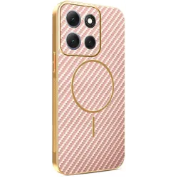 Phonesta Luxury Carbon Fiber Back Cover Hülle mit MagSafe für Motorola Moto G86 - Rosa