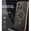 Phonesta Luxury Carbon Fiber Back Cover Hülle mit MagSafe für Motorola Moto G86 - Schwarz 1