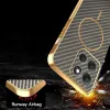 Phonesta Luxury Carbon Fiber Back Cover Hülle mit MagSafe für Motorola Moto G86 Power - Braun 7