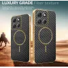 Phonesta Luxury Carbon Fiber Back Cover Hülle mit MagSafe für Motorola Moto G86 Power - Schwarz 3