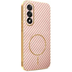 Phonesta Luxury Carbon Fiber Back Cover Hülle mit MagSafe für OnePlus Nord 5 - Rosa