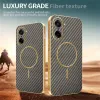 Phonesta Luxury Carbon Fiber Back Cover Hülle mit MagSafe für OnePlus Nord CE5 - Braun 5