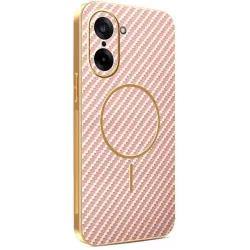Phonesta Luxury Carbon Fiber Back Cover Hülle mit MagSafe für OnePlus Nord CE5 - Rosa