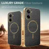 Phonesta Luxury Carbon Fiber Back Cover Hülle mit MagSafe für OnePlus Nord CE5 - Schwarz 4