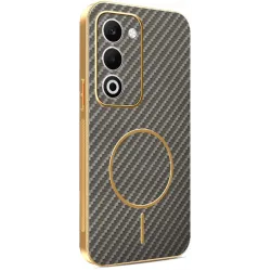 Phonesta Luxury Carbon Fiber Back Cover Hülle mit MagSafe für Oppo A5/A5m - Braun