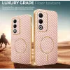 Phonesta Luxury Carbon Fiber Back Cover Hülle mit MagSafe für Oppo A5/A5m - Rosa 4