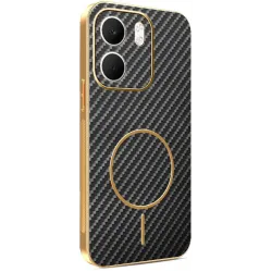 Phonesta Luxury Carbon Fiber Back Cover Hülle mit MagSafe für Oppo A5x - Schwarz