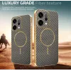 Phonesta Luxury Carbon Fiber Back Cover Hülle mit MagSafe für Oppo Reno14 - Braun 3