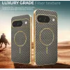 Phonesta Luxury Carbon Fiber Back Cover Hülle mit MagSafe für Google Pixel 10 - Braun 3