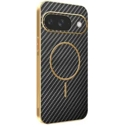 Phonesta Luxury Carbon Fiber Back Cover Hülle mit MagSafe für Google Pixel 10 - Schwarz