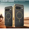 Phonesta Luxury Carbon Fiber Back Cover Hülle mit MagSafe für Google Pixel 10 - Schwarz 3