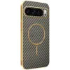 Phonesta Luxury Carbon Fiber Back Cover Hülle mit MagSafe für Google Pixel 10 Pro - Braun 0